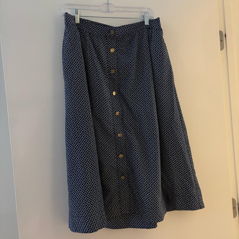 Blue Draper James Button Down Skirt (L)